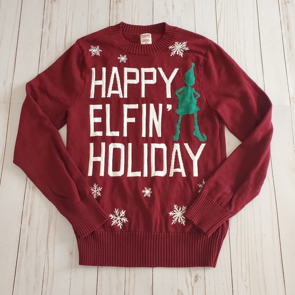 Happy Elfin Holiday Ugly Christmas 
